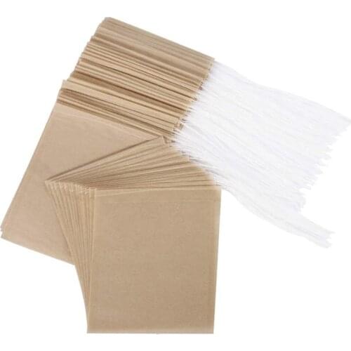 500 Pack Tea Filter Bags,Disposable Paper Tea Bag with Drawstring for Loose Leaf Tea,Coffee(Natural Color)