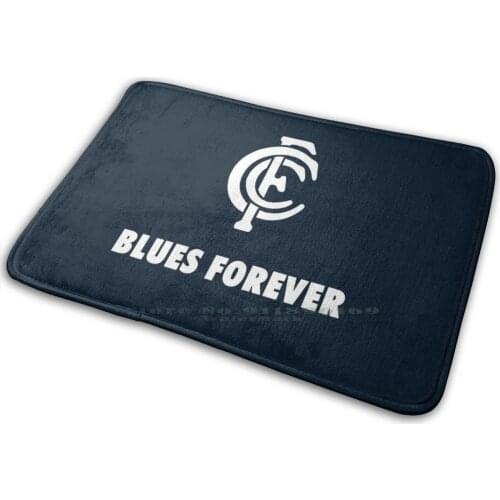Blues Forever-Carlton Football Club Artwork Mat Rug Carpet Anti-Slip Bedroom Entrance Door Mat Carlton Australia Afl Australian