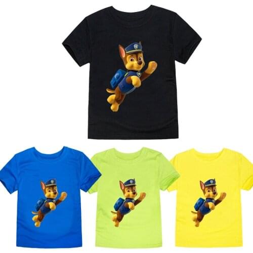 T-Shirt Paw Patrol Cartoon Childrens Short Sleeve T-Shirts Boys Girls Kids Tee Baby T Shirt Toddler Tops Clothing Print Clothes