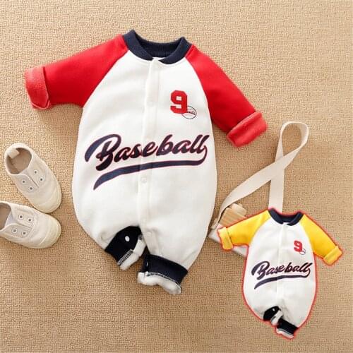 Baby Winter Clothes Newborn Boy Romper Unisex Jumpsuit Long Sleeve Bodysuit Baseball Outfit Children Overalls Kids Things