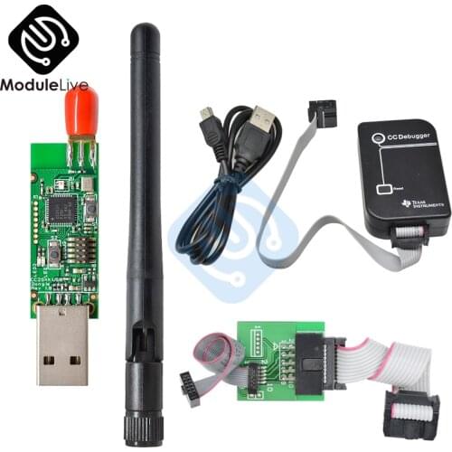 CC2531 Zigbee Emulator CC-Debugger USB Programmer Connector Downloader Cable CC2540 CC2531 Sniffer with Antenna Bluetooth Module