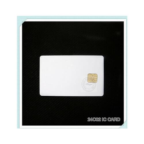 GT24C02 AT24C02 Blank white PVC CR80 contact smart IC cards(100pcs)