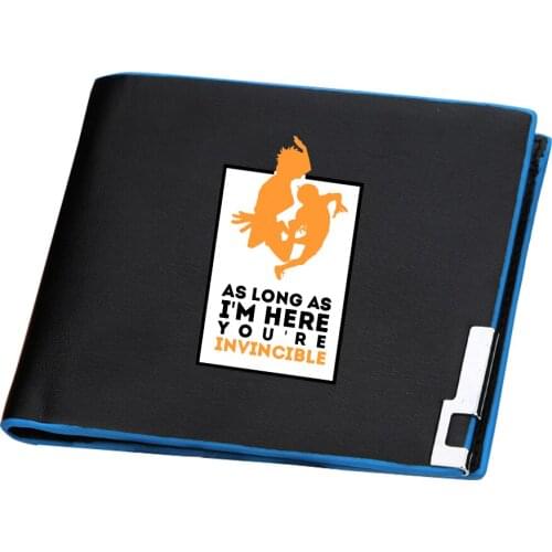 Haikyuu Karasuno VBC Anime Short Wallet Hinata Shoyo Money Bag Unisex ID Card Holder Slim carteira Pu Leather Short Purses