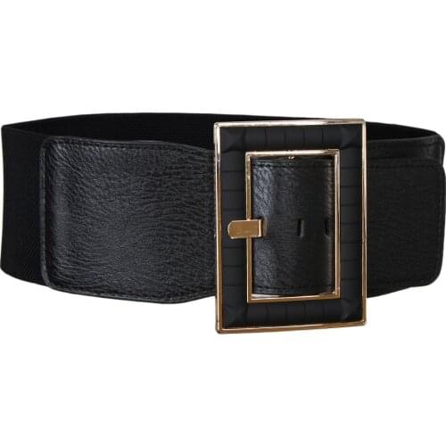 Womens Punk Wide Stretchy Elastic Waist Belt Waistband Dress Decor