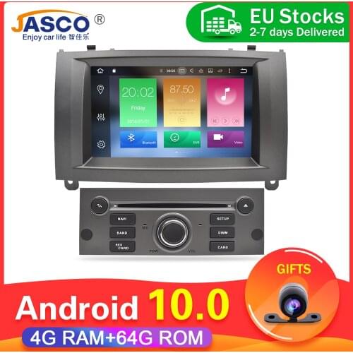 Octa Core Android Car DVD Player GPS Glonass Navigation for Peugeot 407 2004-2010 4GB RAM 32GB ROM Multimedia Radio Stereos