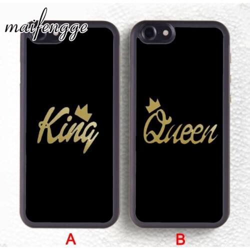 Maifengge Luxury Queen King Love Pair Best Friends Phone Cases For iPhone 11 12 Pro X XR XS MAX 5 6 7 8 Plus samsung s8 s9 s10