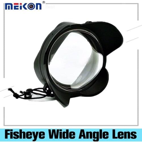 MEIKON Fisheye Wide Angle Wet Correctional Dome Port Lens (Square Adapter) For NEX 5R/5T NEX6 NEX7 (18-55) Camera