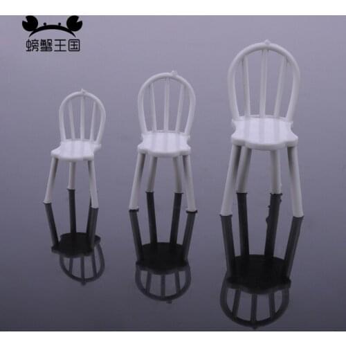 10pcs Miniature Dollhouse Furniture Model Dining Chair Scenery 1:20 1:25 1:30 Scale model building kit