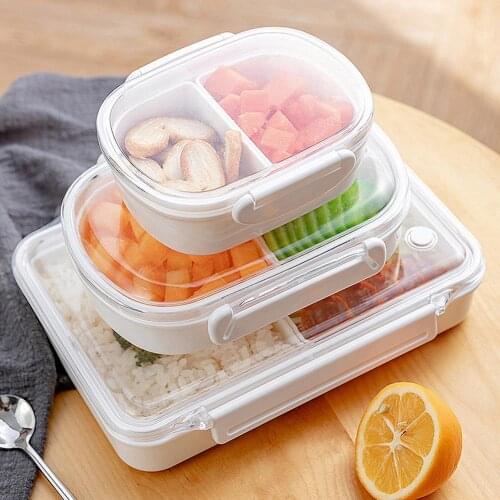 Multi-size Microwave Portable Heatable And Compartmentalized Bento Box Bento Box Portable 3 Compartments Food Container