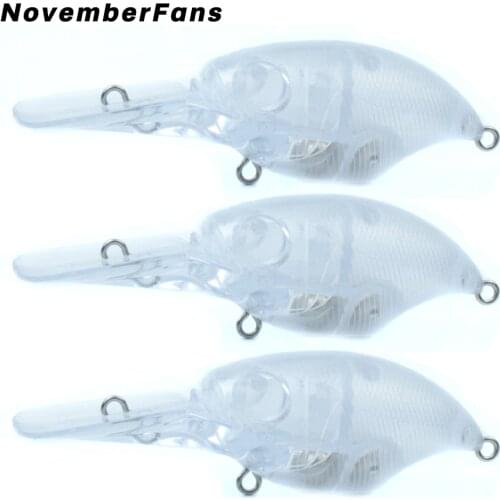 NovemberFans 10pcs/lot Deep Water Unpainted Crankbait Wobblers Fishing DIY Lure Blanks Plastic Artificial Bait Fishing Tackle