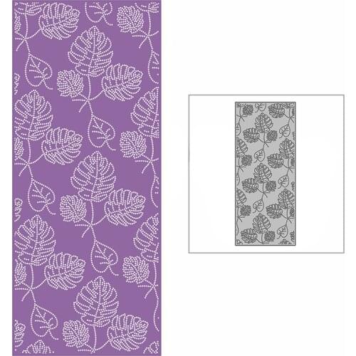 New Slim Dotted Monstera Background Plate 2021 Metal Cutting Dies for DIY Scrapbooking and Card Making Embossing Craft No Stamps