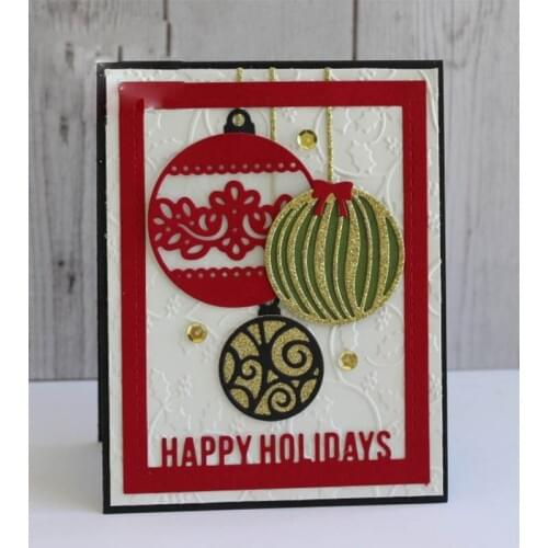 Letter Happy Holiday Frame Metal Cutting Dies Stencil for Scrapbooking Photo Album Embossing Paper Cards Making Decorative Craft