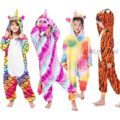 Children Pijamas for 4 6 8 10 12 Years Girls Rainbow Unicorn Pijamas Kids Animal Cartoon Pajamas Boys Licorne Sleepwear