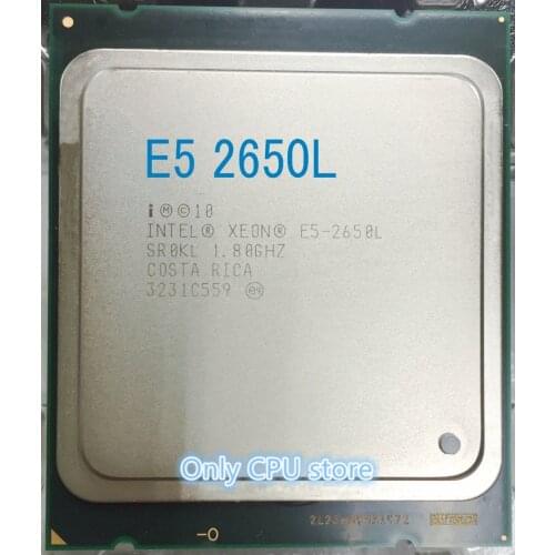 Intel Xeon E5-2650L E5 2650L 1.8G/20M/8G/s SR0KL 70W LGA 2011 CPU Processor 8-Core working 100% Free Shipping