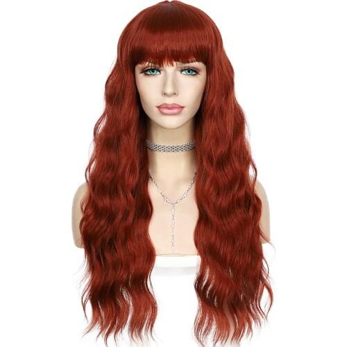 Long Fringe 350# Color Machine Made Synthetic Wig Simulated Scalp Bang Wig Cosplay Drag Queen Party Hot Selling High Hemperature