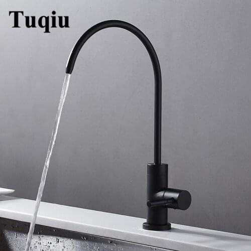 Water purifier Tap Europe style total brass Single Cold kitchen faucet swivel Black kitchen mixer tap,sink tap