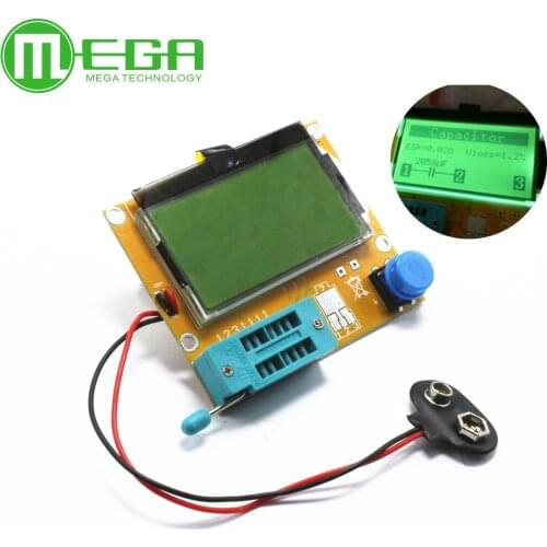 1pcs LCR-T4 Mega328 Transistor Tester Diode Triode Capacitance ESR Meter MOS/PNP/NPN L/C/R Well Working