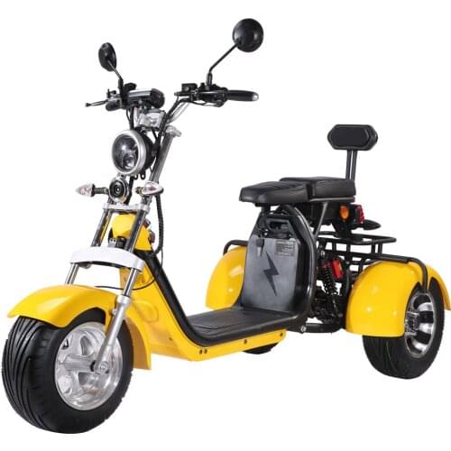 Three Wheel Bicycle 65km 20Ah 3000W 3000W Electric Citycoco Scooter Motorcycle for Adult EEC/COC Motos Electricas Para Adulto