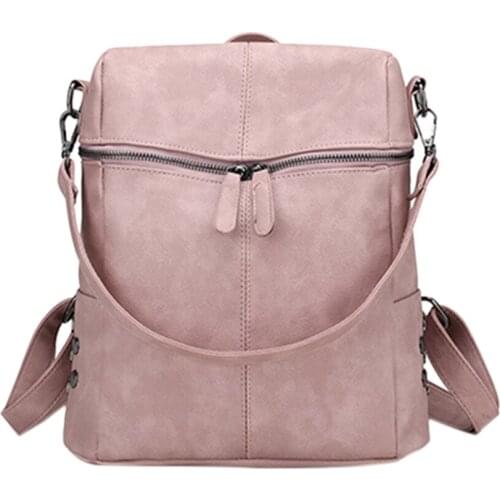 Large Capacity Shoulder Bags Vintage Women Backpack Nubuck Leather Pu School Backpacks For Teenage Girl mochila