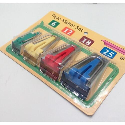 High Quality 4Pcs/set Fabric Bias Tape Maker Set Sewing Binding Tools Household Tools Quilt Hemming 6/12/18/25mm Tape Maker Set