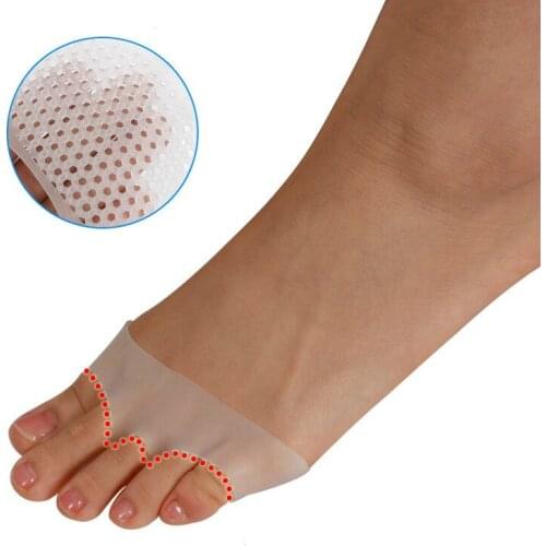1Pair Silicone Soft Pads High Heel Shoes Slip Resistant Protect Pain Relief Foot Care Forefoot Half Yard Invisible Gel Insoles