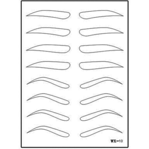 10pcs Tattoo Practice Skin Sheet Silicone Eyebrow Practice Skin for Permanent Makeup Silicone White Eyebrow Shape Tattoo Supply