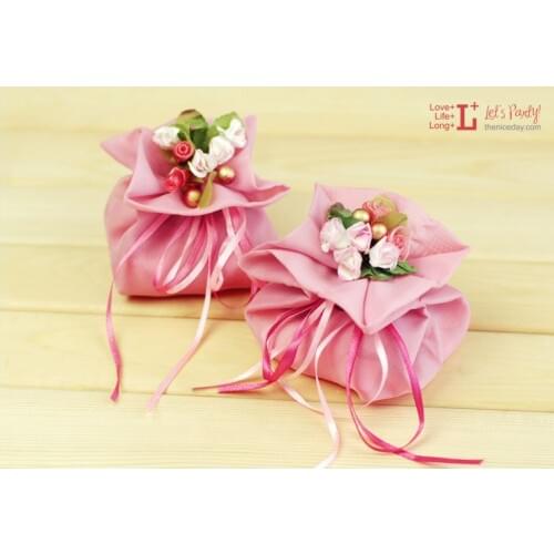 10pcs Wedding and Party Decoration Favor Fabric Sugar Bag Various Colors Wedding Candy Bags