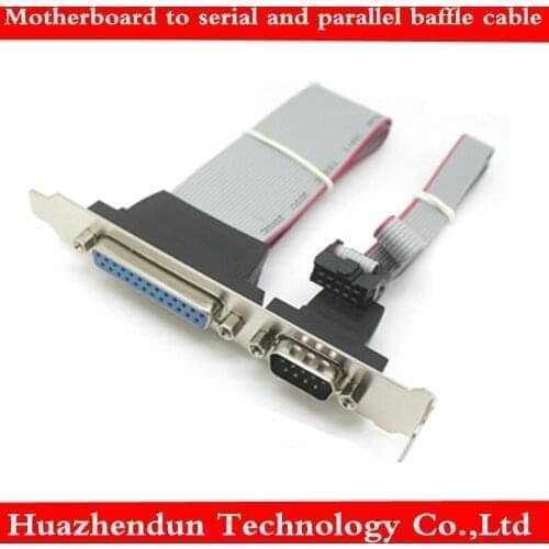 25-hole parallel port + 9pin serial port bezel extension cable (DB25 DB9) motherboard to serial port parallel port bezel 2pcs