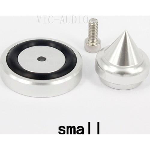 4Set Small Rubber Ring Shock Absorber Top Aluminum Machine Foot Amplifier Feet Speaker Turntable Feet