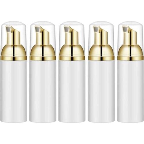5PCS 50ML Plastic Foaming Bottle Soap Mousses Liquid Dispenser,Froth Shampoo Lotion Bottling Foam Bottles