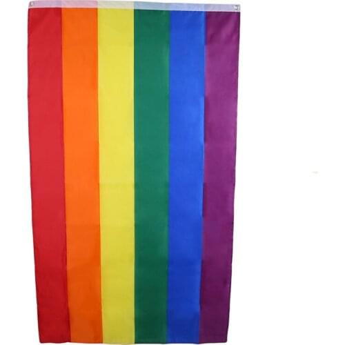 86*150cm Rainbow Flag Colorful Rainbow Peace Flags Banner LGBT Pride LGBT Flag Lesbian Gay Parade Flags Home Decoration