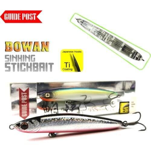 BOWAN95S slow Sinking Pencil Fishing Lure 95mm/22g Stickbait Wobbler Bait Plastic Walker Sea Freshwater Lures Tackle For Trout