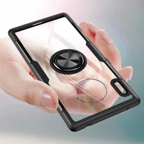 For Huawei Mate 30 Pro Case Hard With Ring Stand Magnet Transparent Protective Cover case for huawei mate 30 mate30 pro shell