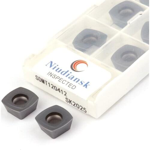 10Pcs SDMT120512 SK2025 SDMT150512 SK4025 CNC Lathe Carbide Blade CNC Milling Cutter For Stable Wear Resistant And High Quality