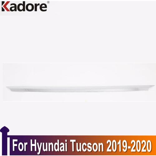 For Hyundai Tucson 2019 2020 Chrome Front Grille Hood Engine Cover Trim Car Styling Sticker Exterior Decoration Accessories