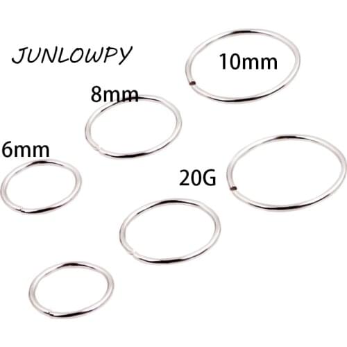 JUNLOWPY Stainless Steel Nose Hoop Nose Ring Stud Body Piercing Labret Jewelry Punk Style body Jewelry Septum Ring