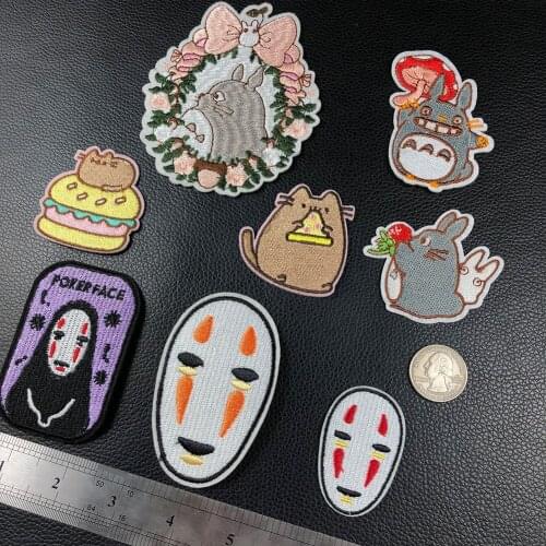 Combination Cartoon My Neighbor Totoro Animal Patches for Clothes Embroidery Appliques Child Clothing Accessori Badge wholesale