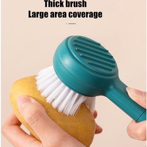 2-in-1 Vegetable Brush and Peeler Cleaning Brush for Potato Carrot Fruit Kitchen Gadgets