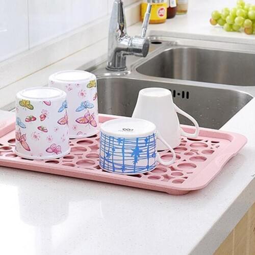 Wheat Straw Drain Tray Environmental Degradation Hollow Double Fruit Bowl Kitchen Cup Storage Tray Living Room Tea Tray 3