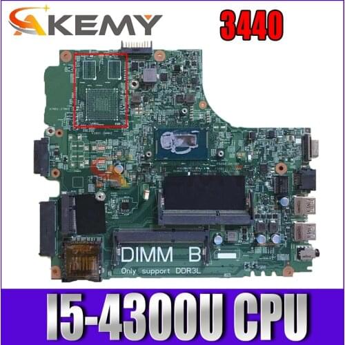 For DELL Latitude 3440 Laptop Motherboard I5-4300U CPU CN-0D9CG6 0D9CG6 D9CG6 Tested 100% work