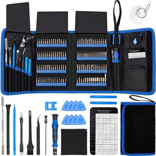 Screwdriver Sets 142Pcs Precision Screwdriver with 120 Bits Magnetic Repair Tool Kit for Mobile Phone,Computer, Laptop