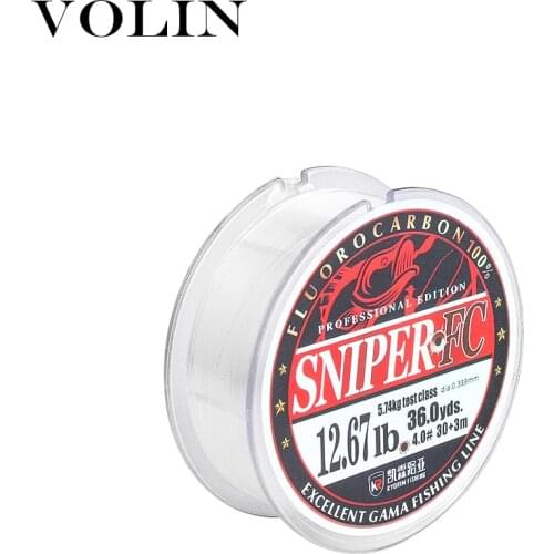 VOLIN NEW Carbon Fiber Leader Line Fishing Line 30m+3m Super Strong Monofilament Quality fluorocarbon Saltwater Carp Fishing