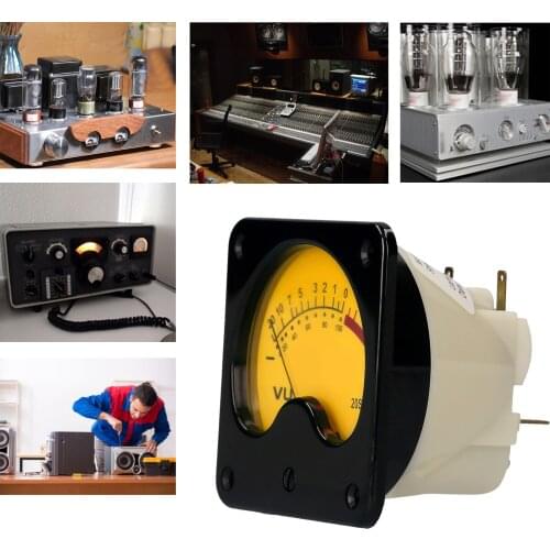 VU Meter Panel VU Meters Warm Back Light Analog DB Sound Level Indicator DB Meter Power Amplifier Recording Audio Level Amp