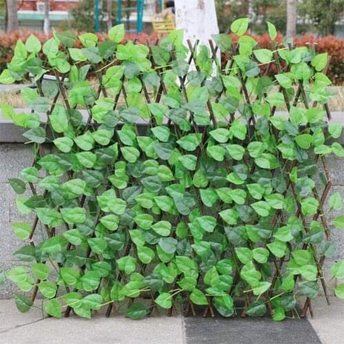 43x20x2cm Plastic Artificial Green Leaf Roll Simulation Fence Net Privacy Screen Hedge Wall Fence Balcony Home Garden Decor