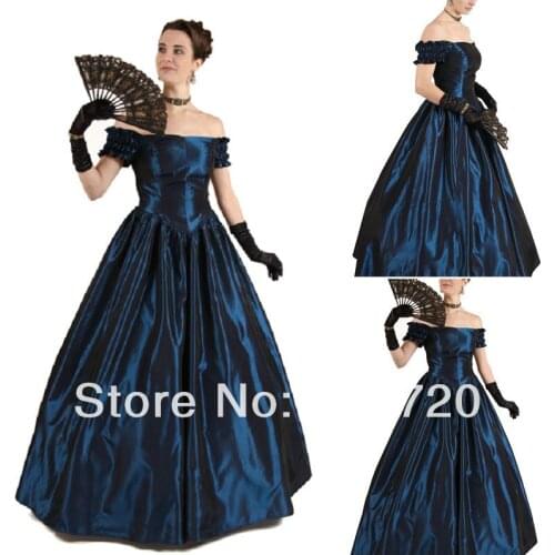 1890s Victorian Corset Gothic/Civil War Southern Belle Ball Gown Dress Halloween dresses Sz US 6-26 XS-6XL V-12242