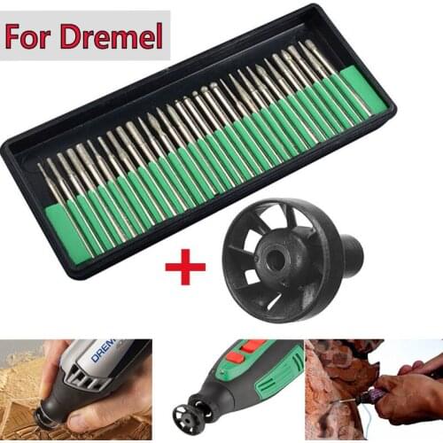 Dust Blower with Thread ,Diamond Burr Drill Needle, Used For Carving Stone, Glass, Suitable For Dremel Rotary Tool Accessories