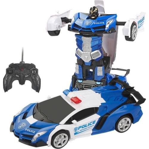 RC Car Children Charging Deformation Robots Sports Vehicle Model Car Electronic Deformation Music Car Toys Kids Birthday Gifts