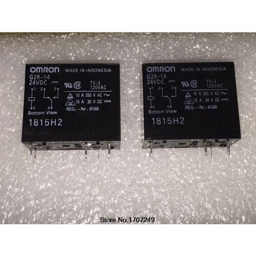 Free Shipping new original relay 10pcs/lot G2R-14-24VDC DC24V 10A 5PIN G2R-14-24V G2R-14 24VDC