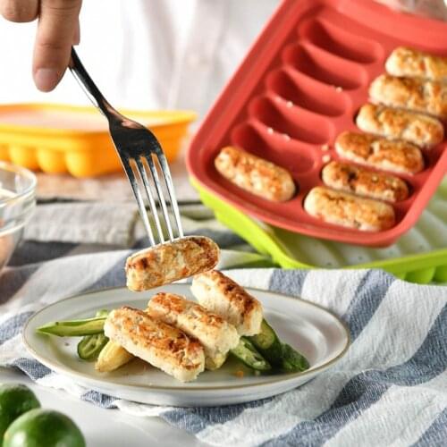 Silicone Ham Hot Dog Burger Make Mould DIY Sausage Making Mould Baby Food Supplement Baking Tools Kitchen Props