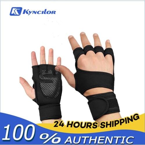 Kyncilor Women Men Fitness Lifting Training Gloves Non-Slip Shock-Proof Protection Wrist Palm Suitable For Deadlift Barbell
